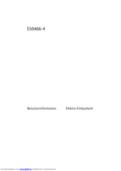 AEG Electrolux E59466-4 Benutzerinformation