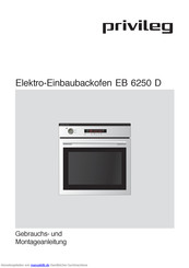 Privileg EB 6250 D Gebrauchs- Und Montageanleitung
