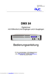 AVE DMX 84 Bedienungsanleitung