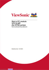 ViewSonic VPC10-WP Betriebsanleitung