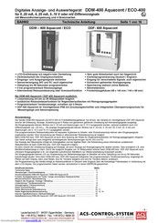 ACS ECO DDF- 400 Aquacont Technische Anleitung
