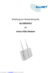 ALLNET ALL500VDSL2 Anleitung