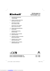 EINHELL TC-TS 2025/1 U Originalbetriebsanleitung