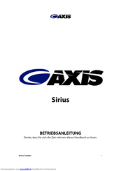 Axis Sirius Betriebsanleitung
