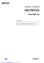 Buffalo MiniStation Thunderbolt HD-PATU3 Bedienungsanleitung