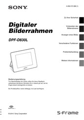 Sony DPF-D830L Bedienungsanleitung