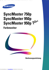 Samsung SyncMaster 1100p Plus Bedienungsanleitung