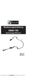 4-Acoustic NBM-100 Bedienungsanleitung