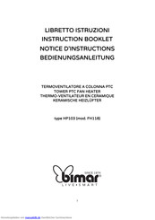 Bimar HP103 Bedienungsanleitung