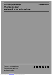ZANKER CF2060 Gebrauchsanweisung
