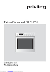 privileg EH 51505 I Gebrauchs- Und Montageanleitung