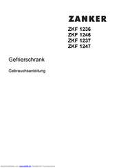 ZANKER ZKF 1246 Bedienungsanleitung
