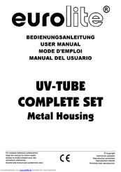 EuroLite UV-TUBE COMPLETE SET Bedienungsanleitung