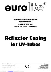 EuroLite Reflector Casing for UV-Tubes Bedienungsanleitung