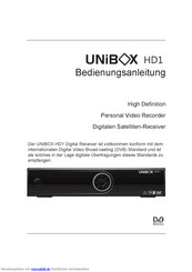 UNIBOX HD1 Bedienungsanleitung