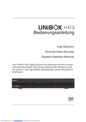 UNIBOX HD 3 Bedienungsanleitung