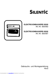 Silentic 600/063 Gebrauchs- Und Montageanleitung