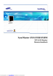 Samsung SyncMaster 151S Benutzerhandbuch