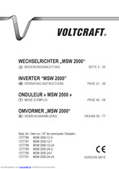 VOLTCRAFT MSW 2000 Bedienungsanleitung