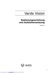 VARDE OVNE Vision Bedienungsanleitung Und Aufstellanweisung