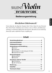 Yamaha SILENT VIOLIN SV130S Bedienungsanleitung
