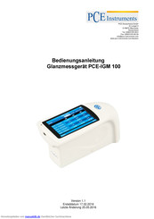 PCE Instruments PCE-IGM 100 Bedienungsanleitung