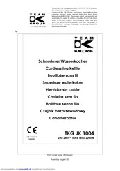 Kalorik TKG JK 1004 Gebrauchsanleitung
