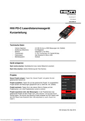 Hilti PD-C Kurzanleitung