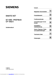 Siemens SimaticNet S7-1500PROFIBUS CP 1542-5 Handbuch