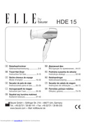 Beurer ELLE HDE 15 Gebrauchsanweisung