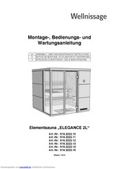 Wellnissage ELEGANCE 2L Montage-, Bedienungs- Und Wartungsanleitung