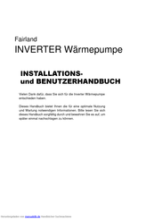 Fairland INVERTER Serie Installationshandbuch Und Benutzerhandbuch