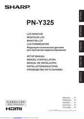 Sharp PN-Y325 Installationsanleitung