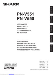 Sharp PN-V550 Installationsanleitung
