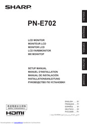 Sharp PN-E702 Installationsanleitung