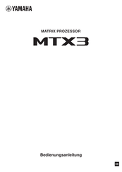 Yamaha MTX3 Bedienungsanleitung