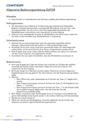 Wittkopp GATOR Serie Bedienungsanleitung