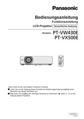 Panasonic PT-VX500E Bedienungsanleitung