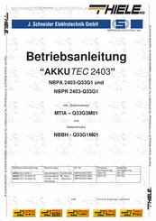 J. Schneider Elektrotechnik AKKUTEC 19-2403-12 Betriebsanleitung
