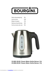 Bourgini 23.0001 Gebrauchsanleitung