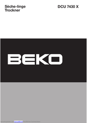 Beko DCU 7430 X Anleitung