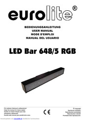 EuroLite LED Bar 648/5 RGB Bedienungsanleitung