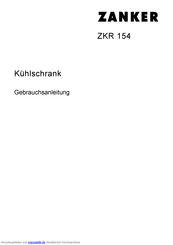 ZANKER ZKR 154 Gebrauchsanleitung