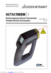 Gossen MetraWatt METRATHERM 1 Bedienungsanleitung