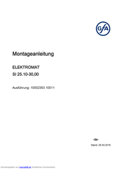GFA SI 25.10-30,00 Montageanleitung