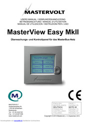 Mastervolt MasterView Easy MkII Betriebsanleitung