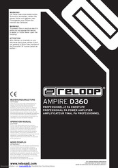 Reloop AMPIRE D360 Bedienungsanleitung