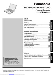 Panasonic CF-W7-Serie Bedienungsanleitung