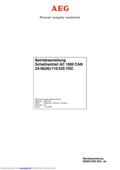 AEG AC 1000 CAN Betriebsanleitung