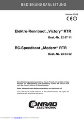 Conrad Electronic Victory RTR Bedienungsanleitung